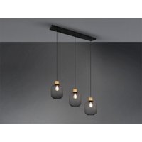 Trio - Pendelleuchte calimero 3-flammig Metall Gitterschirm Schwarz, Breite 80cm von Trio