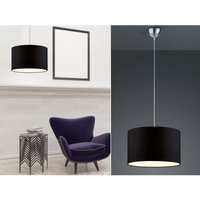 Trio - Pendelleuchte hotel mit Stoffschirm in Schwarz, ø 40cm von Trio