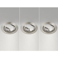 Runde Einbaustrahler Decke jura 3er Set ø 8,3cm schwenkbar Silber matt GU10 Runde Einbaustrahler Decke jura 3er Set ø 8,3cm schwenkbar Silber matt GU10 von Trio