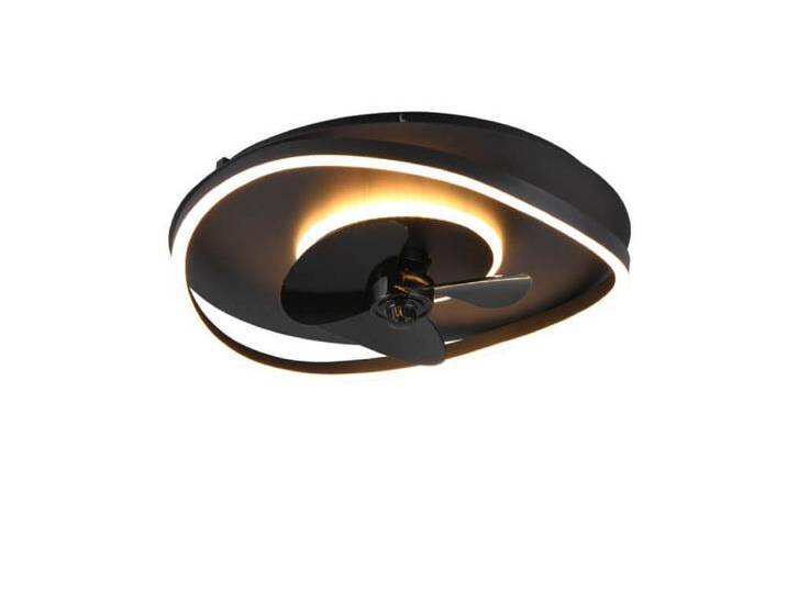 Schwarzer LED-Deckenventilator Sortland Trio - R67393132 von Trio