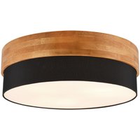 TRIO Deckenleuchte SEASONS 611500302 natur schwarz weiß Holz Textil Kunststoff H/D: ca. 22x50 cm E27 3 Brennstellen TRIO Deckenleuchte SEASONS 611500302 natur schwarz weiß Holz Textil Kunststoff H/D: ca. 22x50 cm E27 3 Brennstellen von Trio