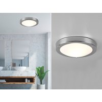 Bad Deckenleuchte CONDUS in Chrom mit Glas Opal Weiß Ø 31,5cm von Trio