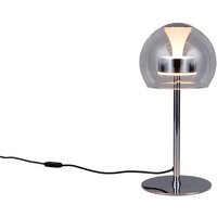 Tischleuchte LED Nachttischlampe Metall chrom Memoryfunktion dimmbar D 16 cm von Trio