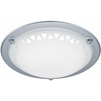 Trio - Deckenlampe Deckenleuchte Wohnzimmerleuchte Schlafzimmerlampe Esszimmerleuchte Glaslampe, Metall Glas satiniert klassisch, led 10W 800Lm von Trio