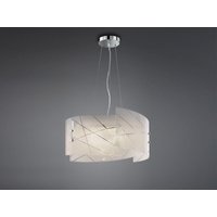 Trio - Große Pendelleuchte sandrina mit Glas Lampenschirm & Streifendekor, ø 50cm von Trio