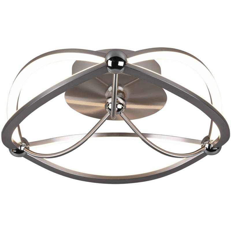 Trio LED Deckenleuchte Charivari Nickel matt 140 mm x 410 mm x 410 mm von Trio