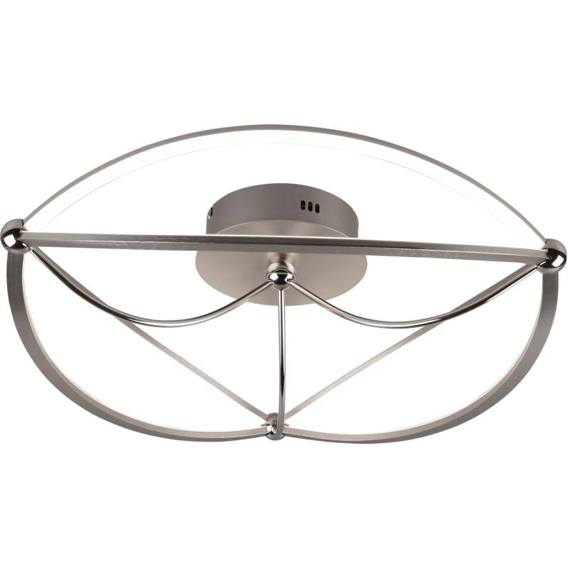 Trio LED Deckenleuchte Charivari Nickel matt 180 mm x 620 mm x 620 mm von Trio