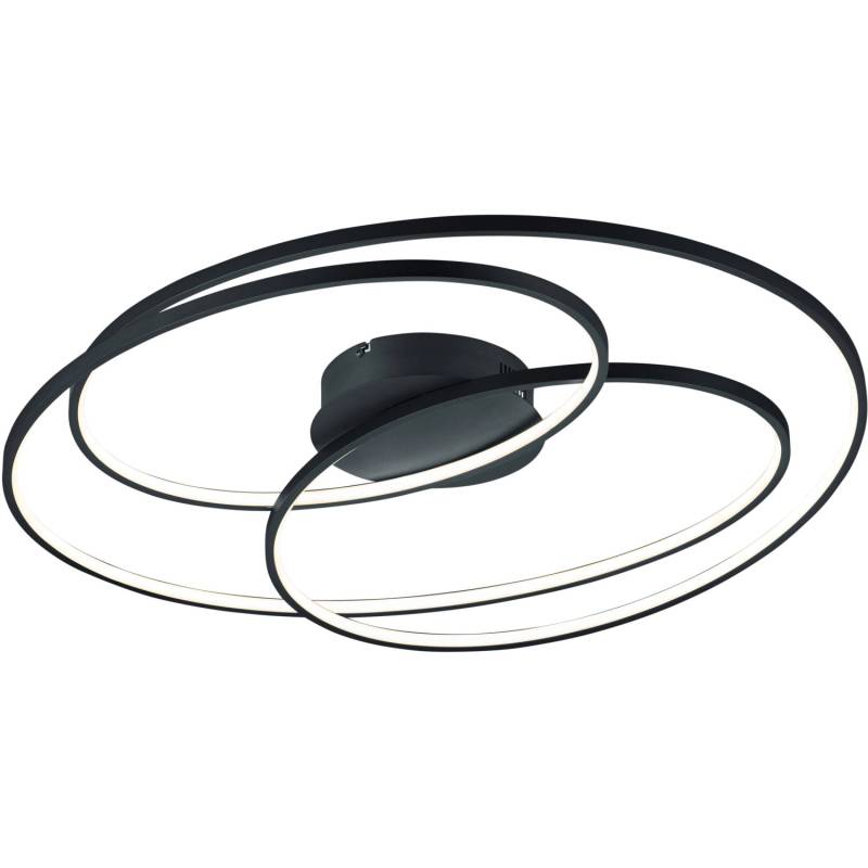 Trio LED Deckenleuchte Gale Schwarz matt 145 mm x 800 mm x 650 mm von Trio