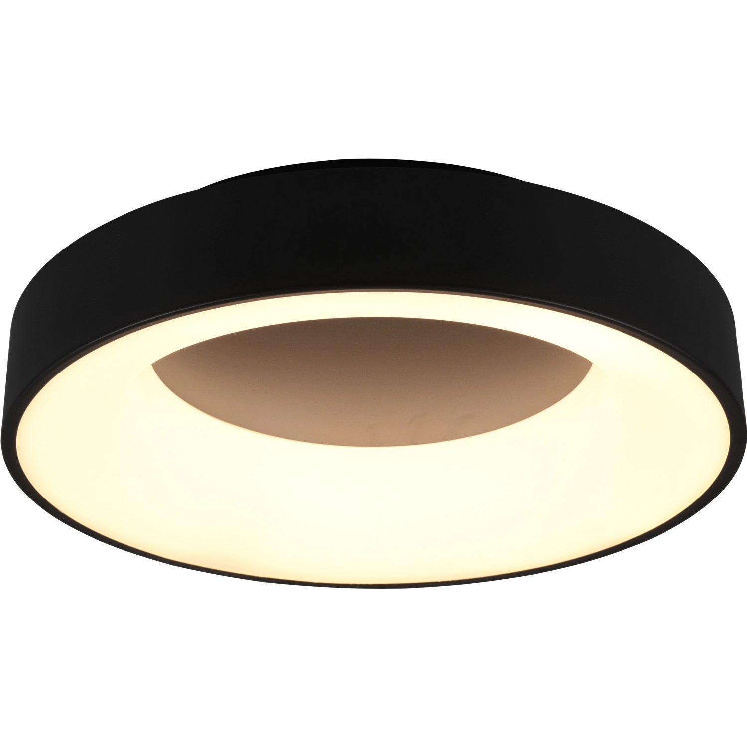 Trio LED Deckenleuchte Girona Schwarz matt 110 mm x 450 mm x 450 mm von Trio