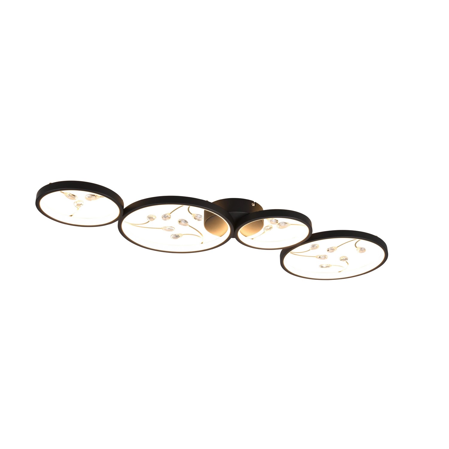 Trio LED-Deckenleuchte Groovy 1-flammig Schwarz Matt Ø 95,5 cm Trio LED-Deckenleuchte Groovy 1-flammig Schwarz Matt Ø 95,5 cm von Trio
