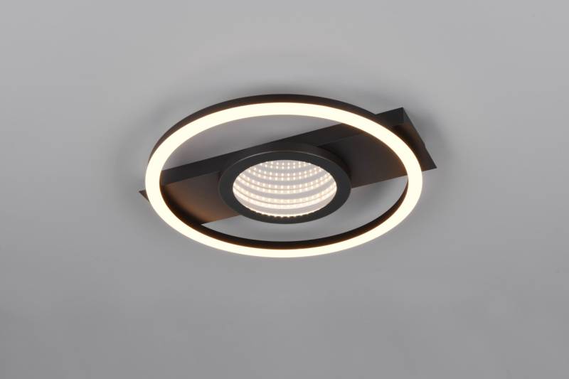 Trio LED Deckenleuchte Wheeler 16 W schwarz matt von Trio