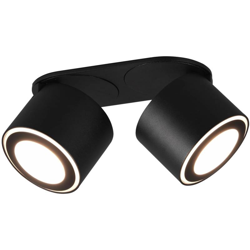 Trio LED-Ein-/Aufbauspot Taurus 2x5W 2x450 lm Schwarz matt von Trio