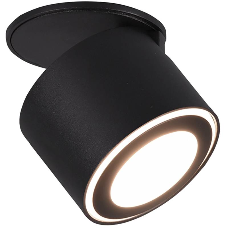 Trio LED-Ein-/Aufbauspot Taurus 5W 450 lm Schwarz matt von Trio