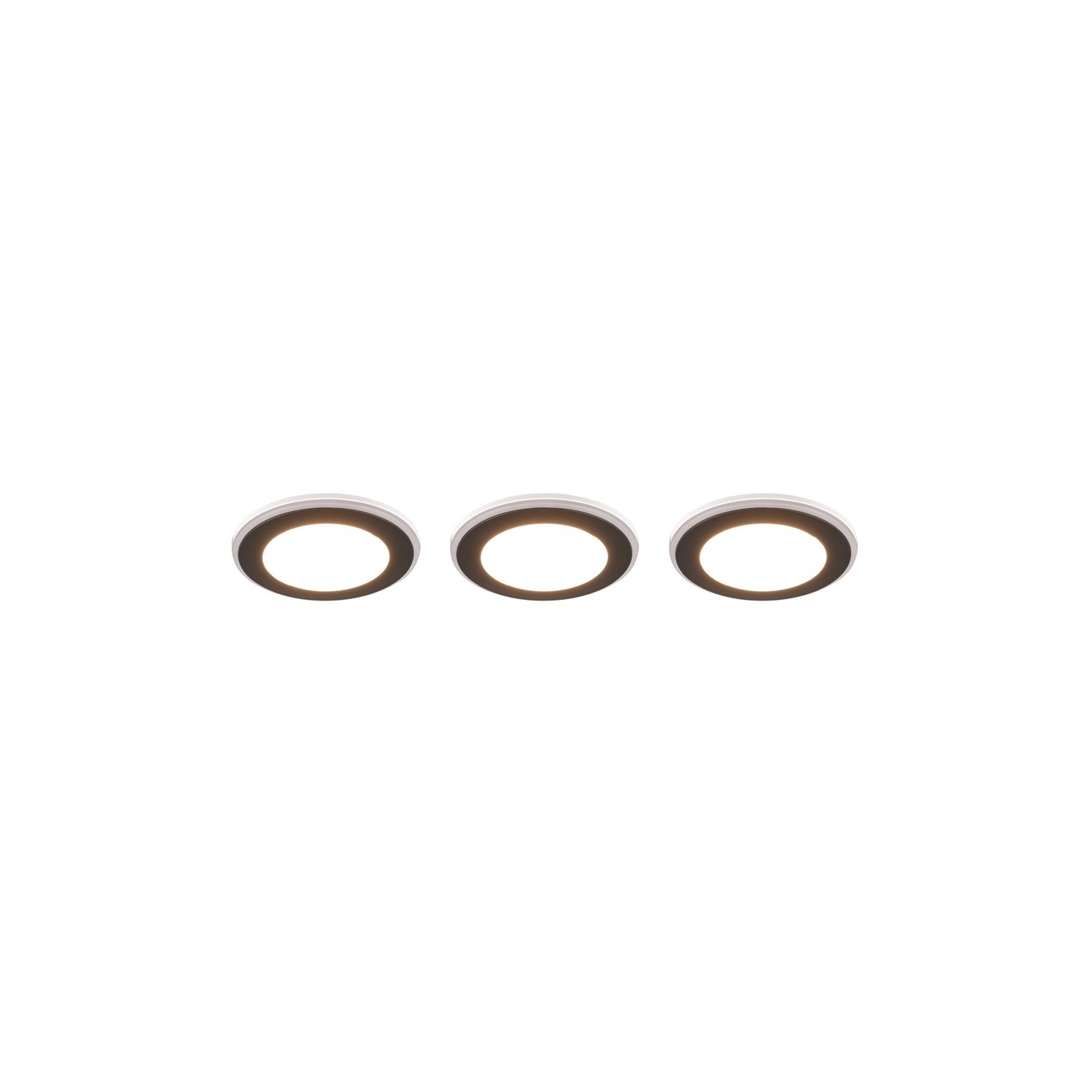 Trio LED-Einbauleuchten Argus 1-flammig Schwarz Matt Ø 8,2 cm 3er Set Trio LED-Einbauleuchten Argus 1-flammig Schwarz Matt Ø 8,2 cm 3er Set von Trio