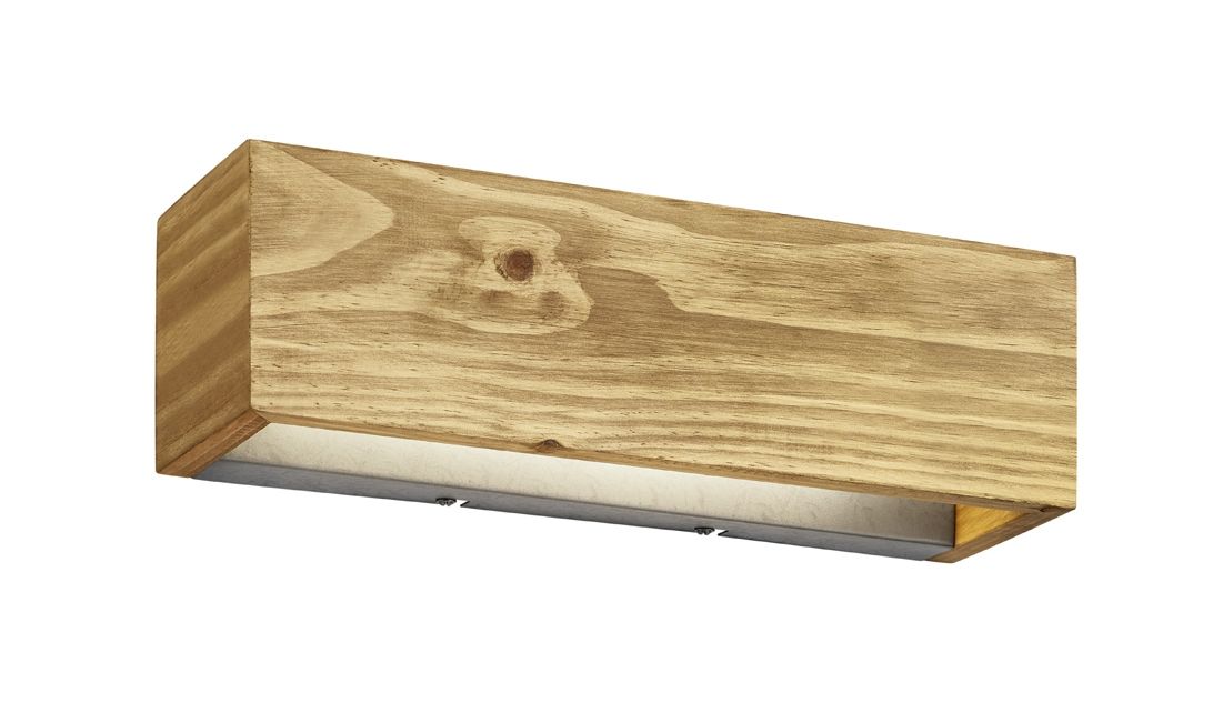 Trio Leuchten LED-Wandleuchte Brad nickel antik Holz Up- & Downlight von Trio