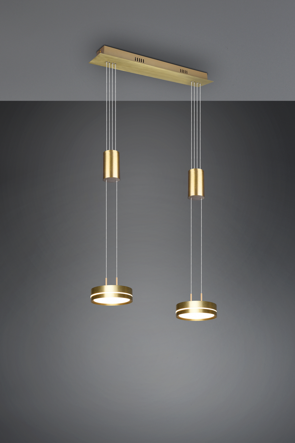 Trio Led Pendelleuchte Hängeleuchte Franklin 326510208 2 Flammig 3000 K Messing B-Ware Trio Led Pendelleuchte Hängeleuchte Franklin 326510208 2 Flammig 3000 K Messing B-Ware von Trio