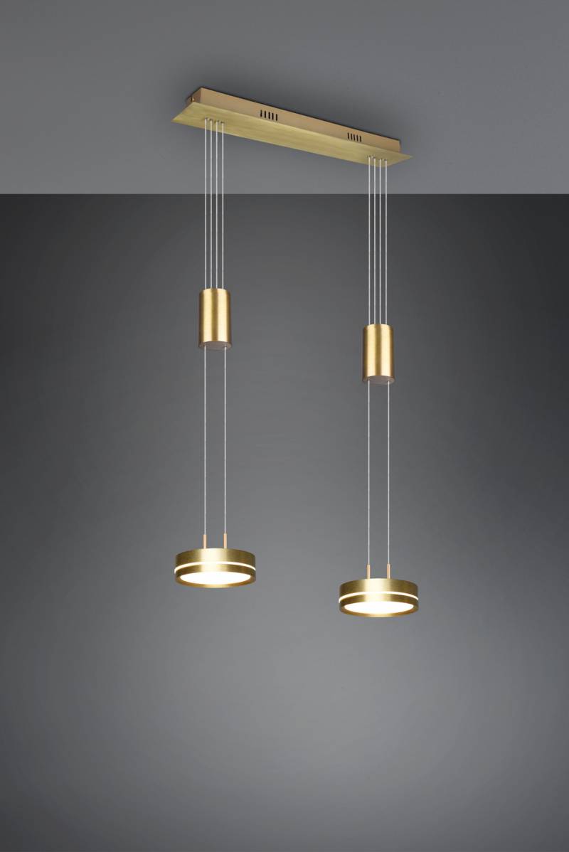Trio Led Pendelleuchte Hängeleuchte Franklin 326510208 2 Flammig 3000 K Messing B-Ware von Trio