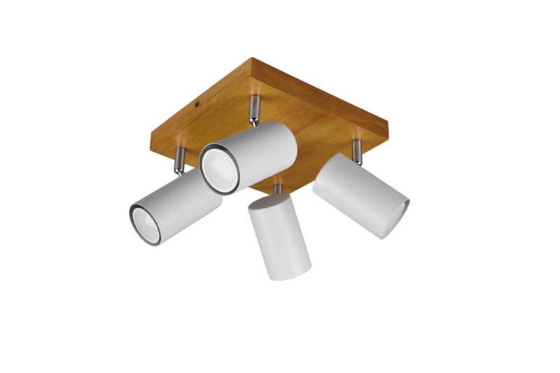 Trio Leuchte 4er Spot Marley weiß/holzfarbig Trio Leuchte 4er Spot Marley weiß/holzfarbig von Trio