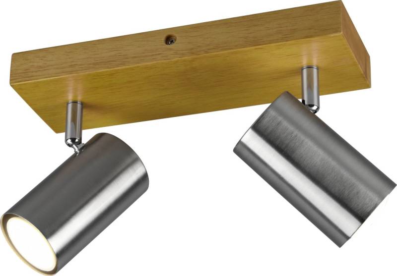 Trio Leuchten 2er Spot Marley GU10, nickel matt, holzfarbig von Trio