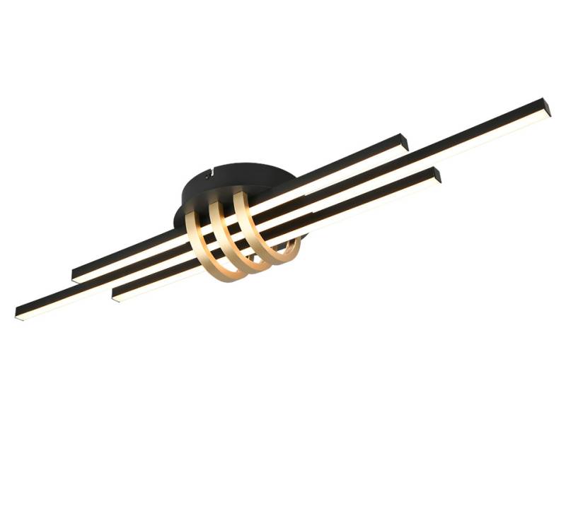 Trio Leuchten LED Deckenleuchte Cinto 25W schwarz, gold von Trio
