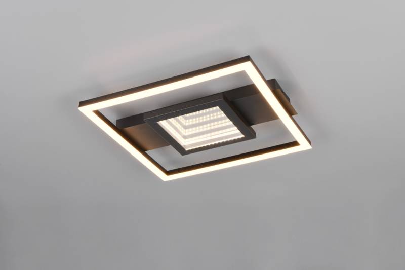 Trio Leuchten LED Deckenleuchte Wheeler 16 W schwarz matt eckig von Trio