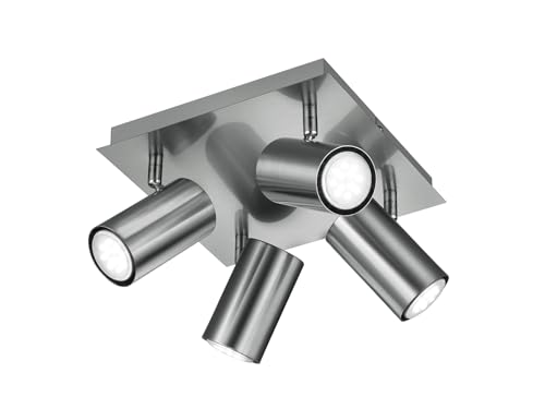 Trio Leuchten Rondell in Nickel matt, Rondel 4-flammig, exklusiv 4xGU10, 24 x 24 cm 802430407 Trio Leuchten Rondell in Nickel matt, Rondel 4-flammig, exklusiv 4xGU10, 24 x 24 cm 802430407 von Trio Leuchten