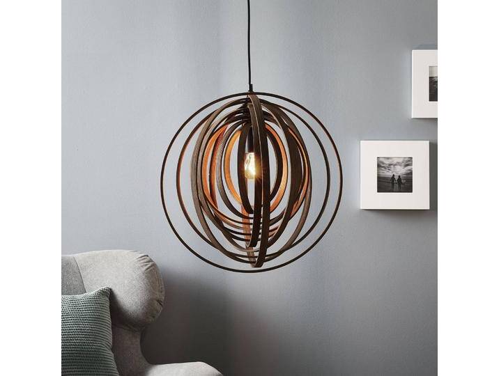 Trio Lighting Hängeleuchte Boolan mit Bambusschirm, braun für Wohn & Esszimmer - Modern von Trio