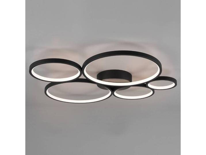Trio Lighting LED Deckenlampe Rondo, dimmbar, schwarz, für Wohn- / Esszimmer, Metall, Modern, LED Deckenleuchte von Trio