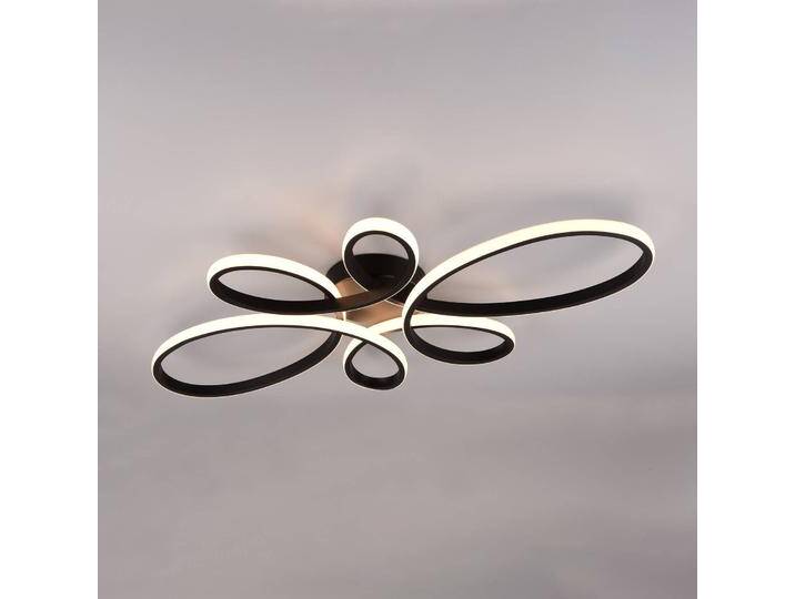 Trio Lighting LED Deckenlampe Fly, dimmbar, schwarz, für Wohn- / Esszimmer, Metall, Modern, LED Deckenleuchte von Trio