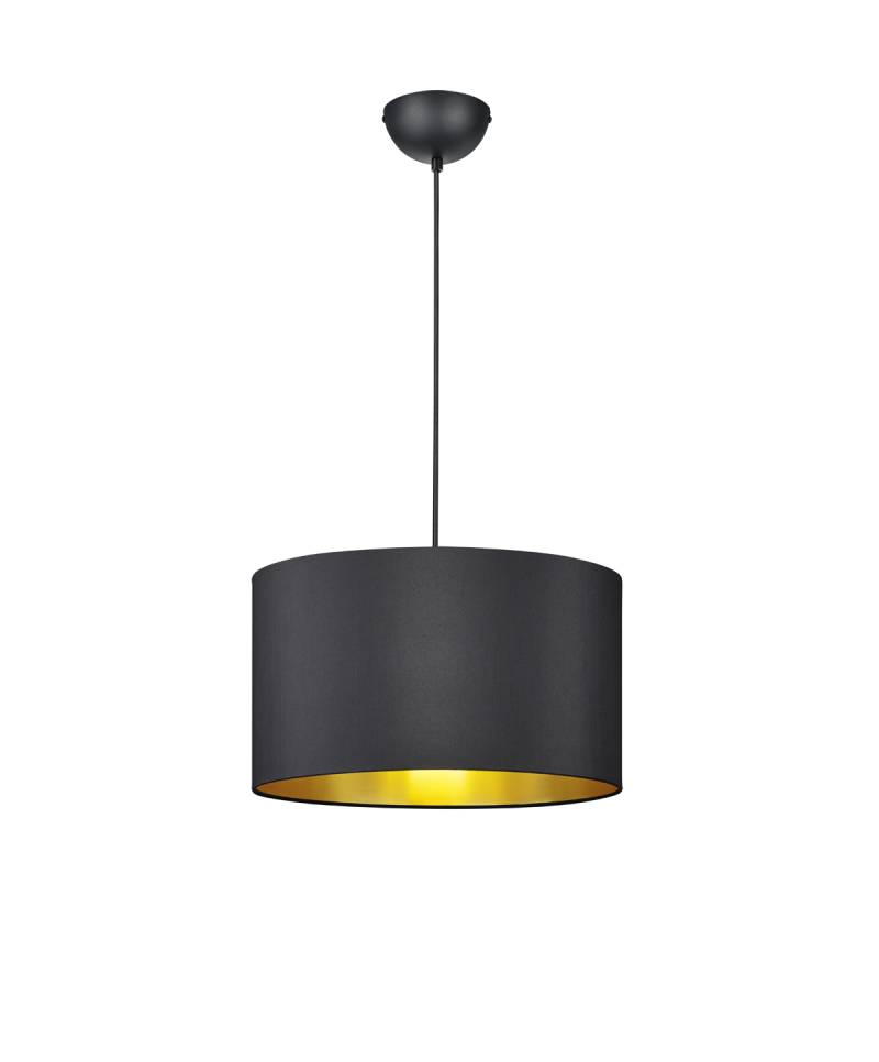 Reality Leuchten Pendelleuchte 'Hostel' schwarz/goldfarben Ø 40 cm 1-flammig von Reality Leuchten