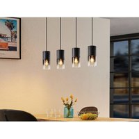 Trio - Pendelleuchte robin 4-flammig mit Rauchglas & Metall Schwarz, Breite 80cm Trio - Pendelleuchte robin 4-flammig mit Rauchglas & Metall Schwarz, Breite 80cm von Trio