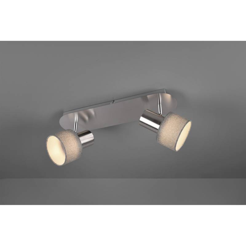 Trio Spot 2er Wailer Nickel matt-Grau von Trio
