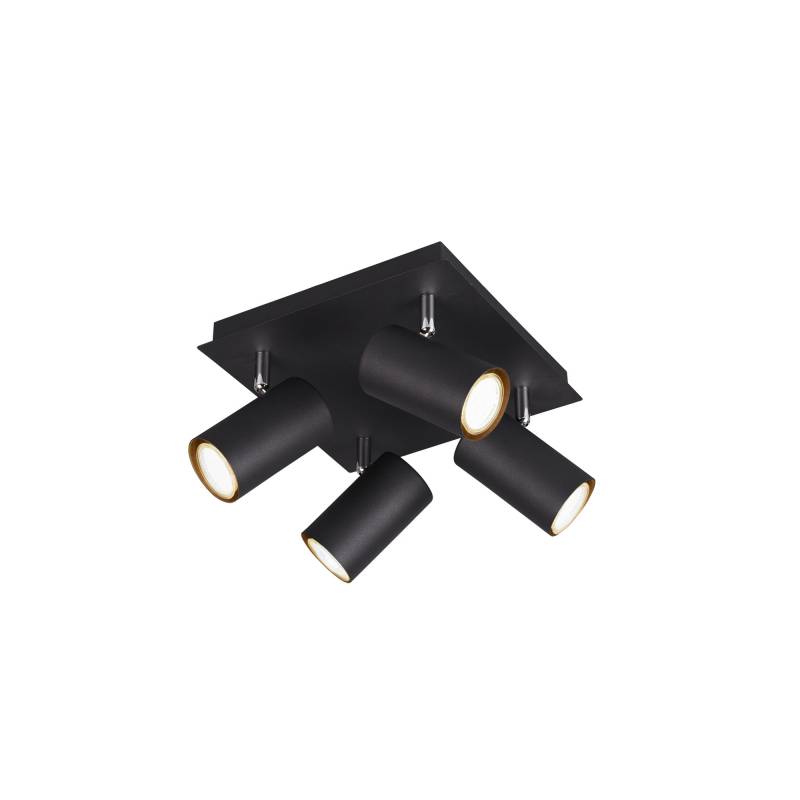 Reality Leuchten Spotleuchte 'Marley' schwarz 4-flammig Ø 6 x 24 cm von Reality Leuchten