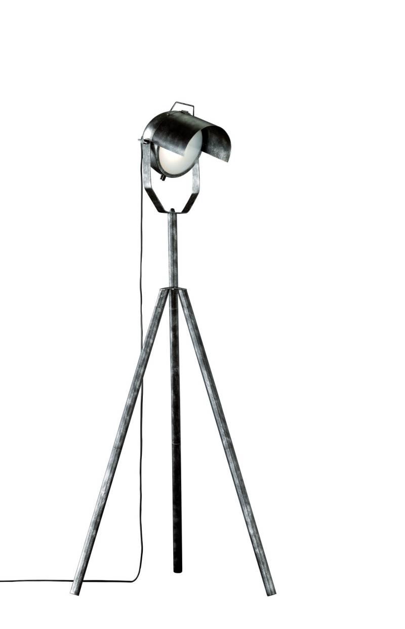 Trio Stehleuchte NO.5 1-flammig in Farbe silberfarbig antik, Glas Kunststoff weiß von Trio