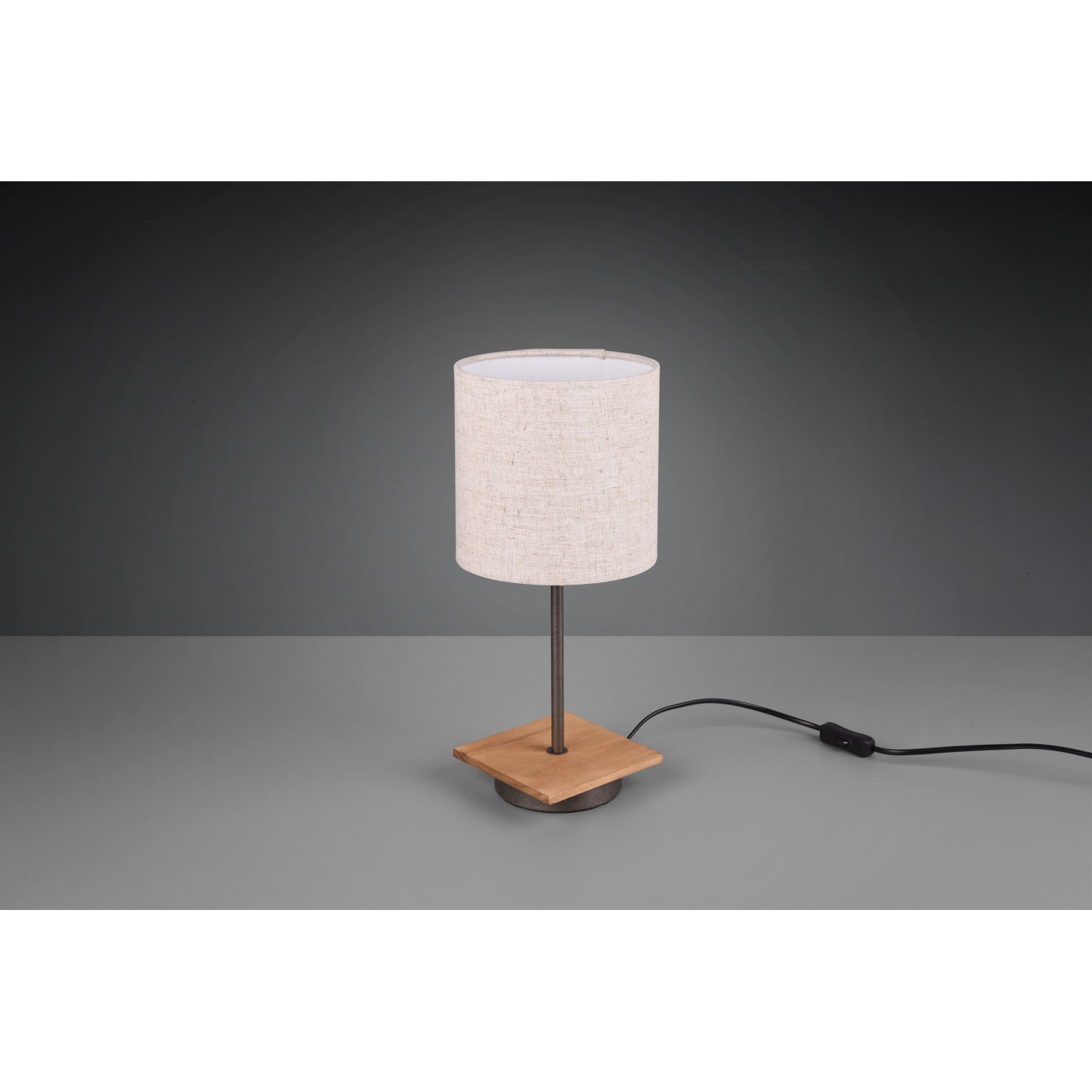 Trio Tischlampe Elmau Nickel antik-Holz-Weiß von Trio