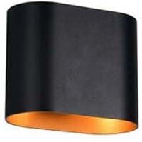 Wandleuchte Wandlampe Flurleuchte Metall schwarz gold G9 up and down L 8 cm von Trio