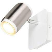 Wandleuchte Wandlampe Wohnzimmer Spot Metall weiß nickel matt Schalter B 12 cm von Trio