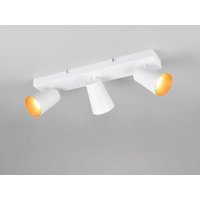Trio - Deckenstrahler sharp Weiß Gold 3-flammig, Breite 46cm von Trio