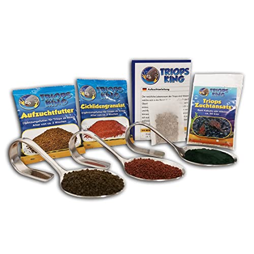 Triops Beni Kabuto ebi Albino Urzeitkrebse Starter Set Ultra ca. 50 Urzeitkrebs-Eiern / Zysten von Triops King aus Deutschland, Anleitung zur Zucht und Jungtier-Futter und viel Futter - Züchte deine eigenen Urzeitkrebse bei dir zu Hause im Aquarium Triops Beni Kabuto ebi Albino Urzeitkrebse Starter Set Ultra ca. 50 Urzeitkrebs-Eiern / Zysten von Triops King aus Deutschland, Anleitung zur Zucht und Jungtier-Futter und viel Futter - Züchte deine eigenen Urzeitkrebse bei dir zu Hause im Aquarium von Triops King