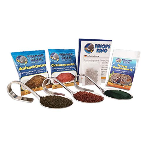 Triops Cancriformis Urzeitkrebse Starter Set Ultra mit ca. 50 Urzeitkrebs-Eiern / Zysten von Triops King aus Deutschland, Anleitung zur Zucht und Jungtier-Futter und viel Futter - Züchte jetzt deine eigenen Urzeitkrebse Triops Cancriformis Urzeitkrebse Starter Set Ultra mit ca. 50 Urzeitkrebs-Eiern / Zysten von Triops King aus Deutschland, Anleitung zur Zucht und Jungtier-Futter und viel Futter - Züchte jetzt deine eigenen Urzeitkrebse von Triops King