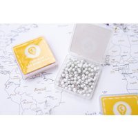 Map Pins White - Runde Kopf Reißnägel Mit Edelstahlspitze Matte Oberfläche Marking 100 Stück von TripMap