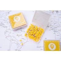 Map Pins Orange - Rundkopf-Tacker Mit Edelstahlspitze Matte Oberfläche Marking 100 Stück von TripMap
