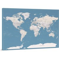 Weltkarte Als Wanddeko - Wandbild Wandbild, Aufhängefertig + 100 Pins von TripMap