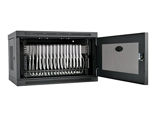 Tripp Lite CS16USB Beweglicher Wagen und Schrank Schrank zur Verwaltung tragbarer Geräte Schwarz - Bewegliche Wagen und Schränke (100-250 V, 50-60 Hz, 2,4 A, 599,9 mm, 450,1 mm, 370,1 mm) von Tripp Lite