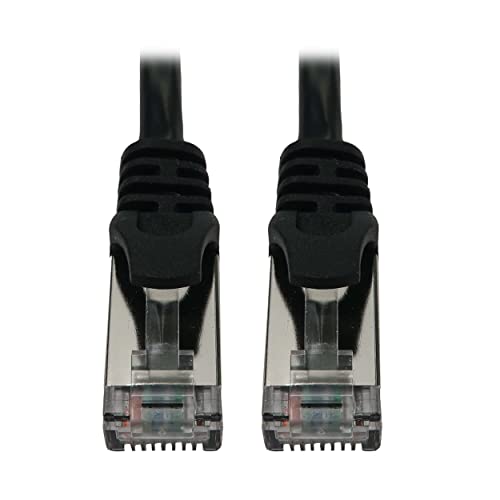 Tripp Lite Cat6a 10G Ethernet-Kabel, Knickschutz, geformt, schmal, STP-Netzwerk-Patchkabel (RJ45 M/M), Schwarz, 7,6 m von Tripp Lite