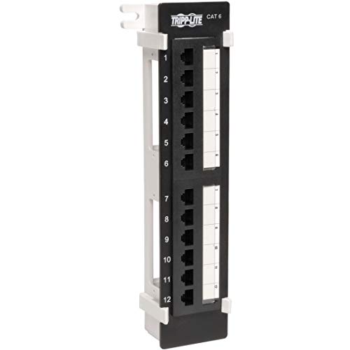 Tripp Lite Rückflussdämpfung CAT6/CAT5 Wandhalterung vertikal 110 Patch Panel (N250–012) von Tripp Lite