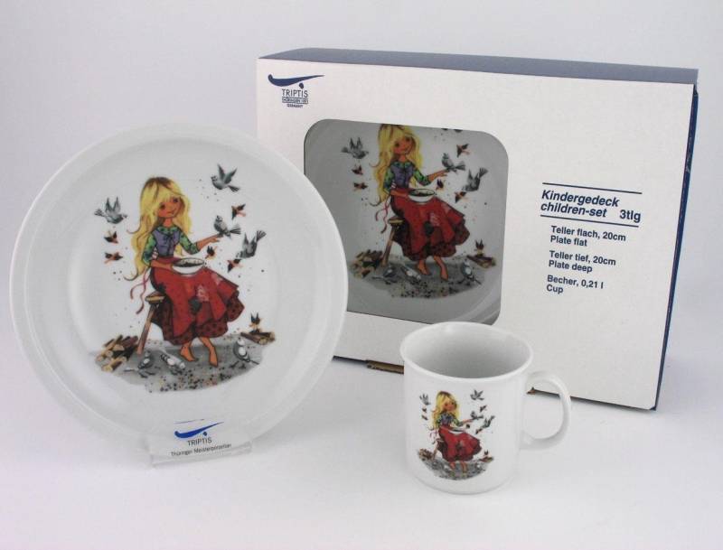 Triptis Kindergeschirr-Set Triptis Aschenputtel Kinderset 3tlg., 1 Personen, Porzellan von Triptis