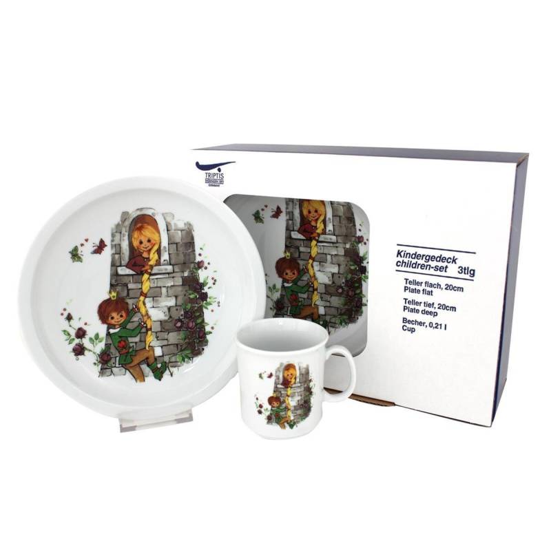 Triptis Kindergeschirr-Set Triptis Rapunzel Kinderset 3tlg., 1 Personen, Porzellan von Triptis