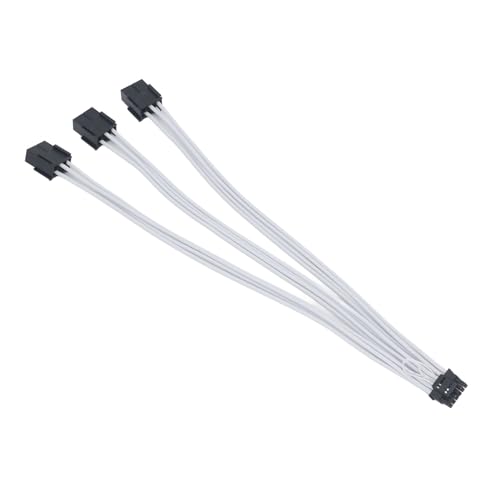 Trisar 90-Grad-16-Pin-GPU-Verlängerung, Einfach zu Biegendes Plug-and-Play-16-Pin-auf-3x8-Pin-PCIE-Kabel für 3090TI-Grafikkarte (White) von Trisar