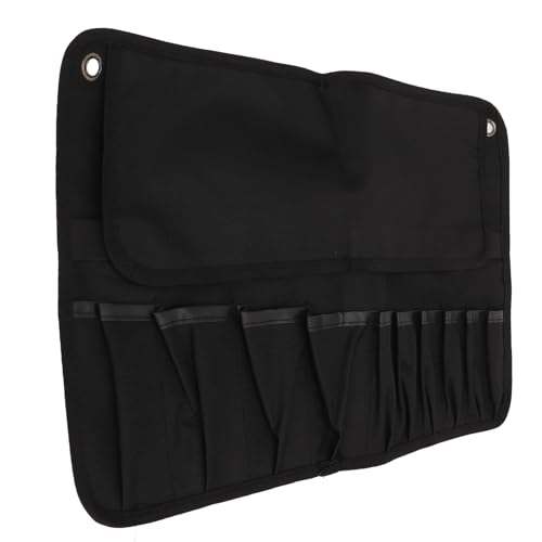 Werkzeugtasche mit Mehreren Taschen, Langlebige, Rollbare Werkzeugtasche, Wasserdicht, Verstellbar, für Motorräder (BLACK) von Trisar